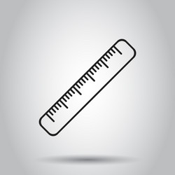 ruler icon on isolated background business vector