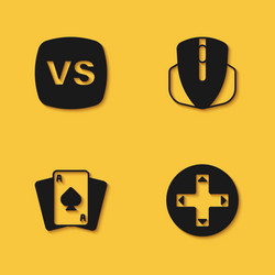set vs versus battle game controller or joystick vector image
