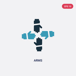 two color arms icon from networking concept vector image