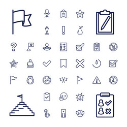 37 mark icons vector