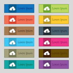 Backup icon sign set of twelve rectangular vector