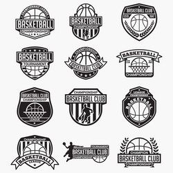 Basketball Club Badge Template Vector Image