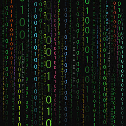 Binary Code Stream vector image