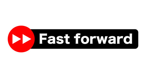 fast forward button and character vector image
