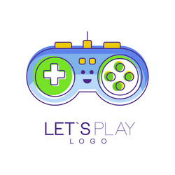 Gamepad with buttons to play gaming controller vector