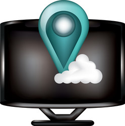 Monitor with cloud computing and pin location vector
