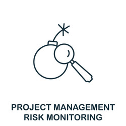 risk monitoring icon line element from project vector image