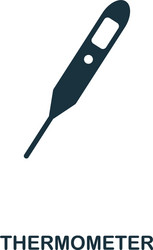 thermometer icon line style design ui vector image