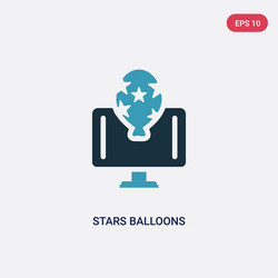Two color stars balloons icon from networking vector