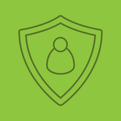 User security color linear icon vector