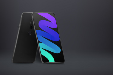 back and front smartphone view in rotated position vector image