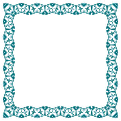 Blue frame with ethnic elements vector