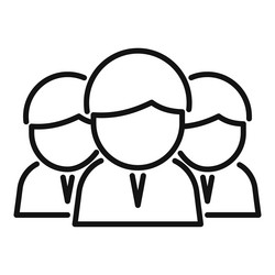 customer database icon outline crm data vector image