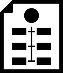 Flowchart workflow analytics icon black graphics vector