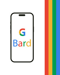 kyiv ukraine - 03 june 2022 g bard logo on iphone vector