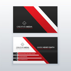 Red and Black Business Card Vector Image