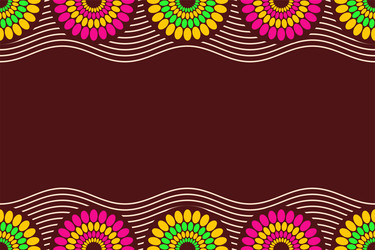 seamless horizontal border pattern with circles vector image