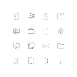 Web linear thin icons set outlined simple vector