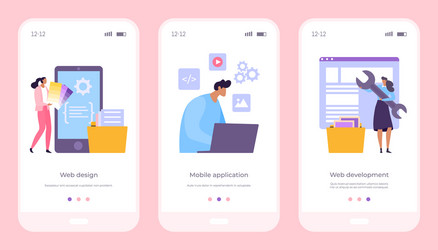 business app design web and mobile application vector image