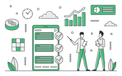 Mobile Data Analytics Report vector image