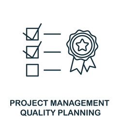 quality planning icon line element from project vector image