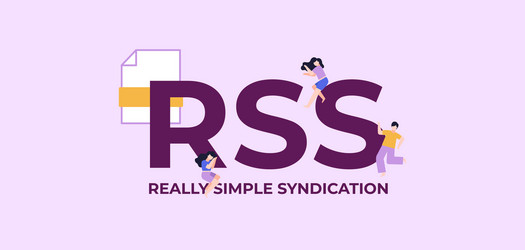 rss really simple syndication business vector