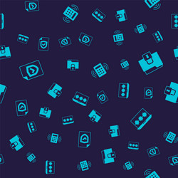 set contract with shield folder and lock vector image