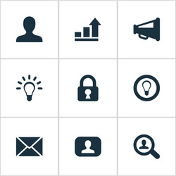 Set of simple trade icons vector