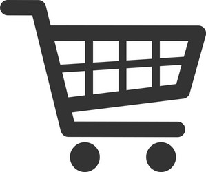 Web store shopping cart icon shape button vector