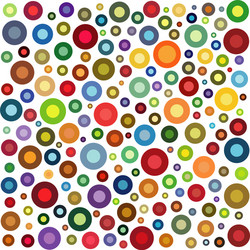 Circle shape collection in multiple color on white vector