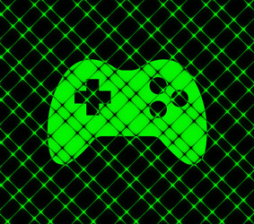 gaming joystick flat modern web button and space vector image