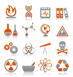 Science concept info graphic in flat design style Vector Image