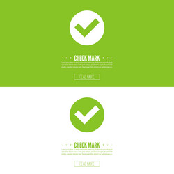 Set buttons with check marks vector