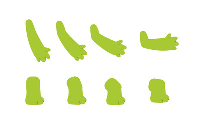 Set of character constructor for animation vector