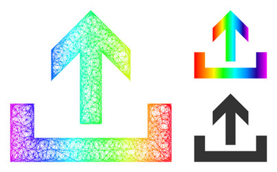 spectrum net mesh gradient upload icon vector image