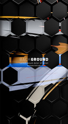 vertical hexagon background gradient color light vector image