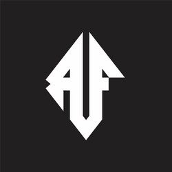 af logo monogram with sharp square design template vector image
