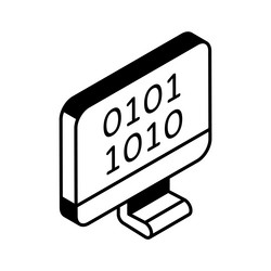 binary coding vector image