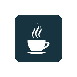 Cap of tea icon rounded squares button vector