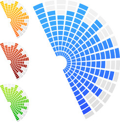 Equalizer Display - Circular Charts vector