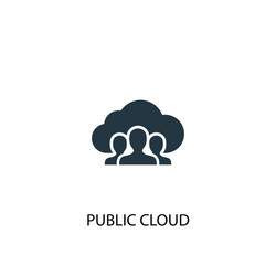 public cloud icon simple element vector