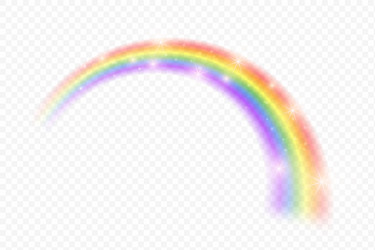 raibow with light effect shiny realistic spectrum vector image