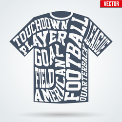 Sports symbol shirt american football vector