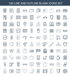 100 blank icons Royalty Free Vector Image - VectorStock