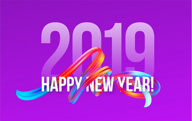 2019 new year on the background of a colorful vector image