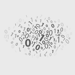 Binary Code Data Cloud vector image