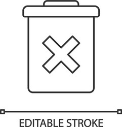 delete forever button linear icon vector image