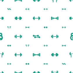 dumbbell icons pattern seamless white background vector