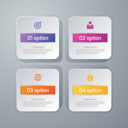 four squares infographics vector