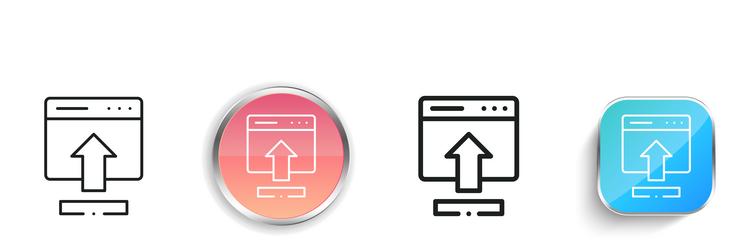 insert icon thin linear regular and button style vector image